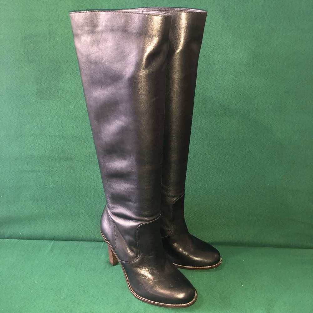 Cole Haan High Heeled Knee High Womens Black Boot size 6B